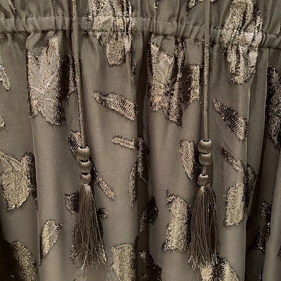 H&M Black Foil Print Maternity Party Dress- Never worn! - Picture 3 of 7